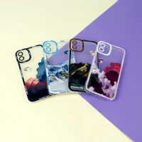 قاب ژله ای شفاف طرح کوهستان محافظ لنزدار iPhone 11