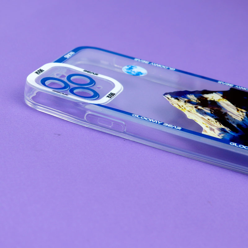 قاب ژله ای شفاف طرح کوهستان محافظ لنزدار iPhone 11 Pro