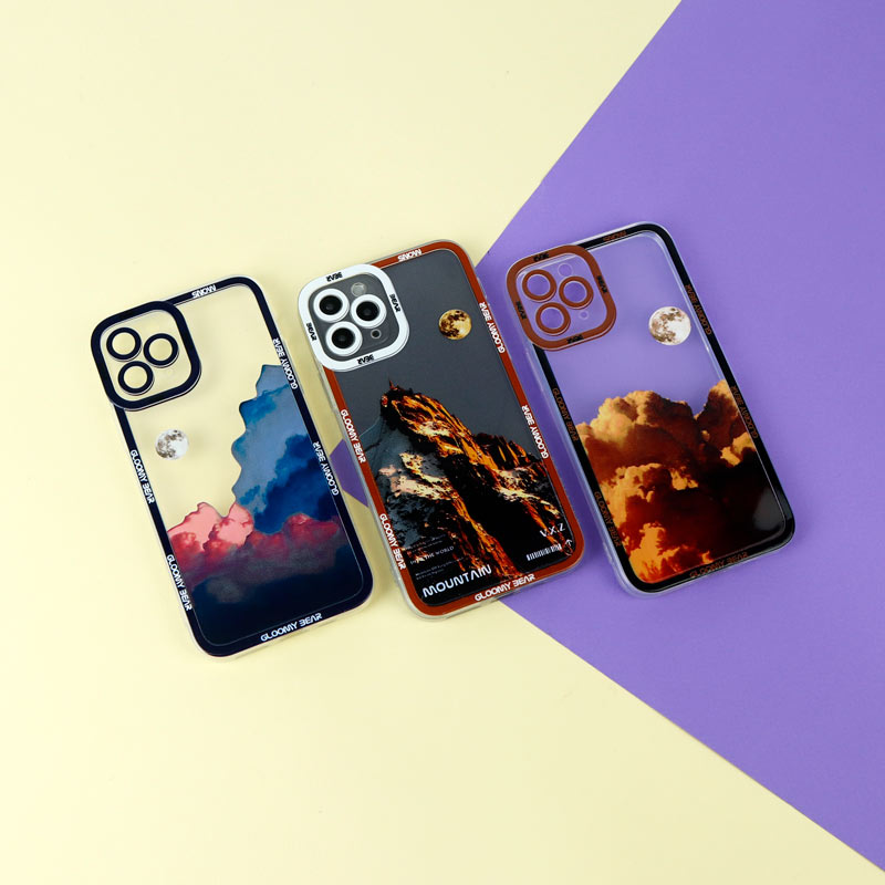 قاب ژله ای شفاف طرح کوهستان محافظ لنزدار iPhone 11 Pro