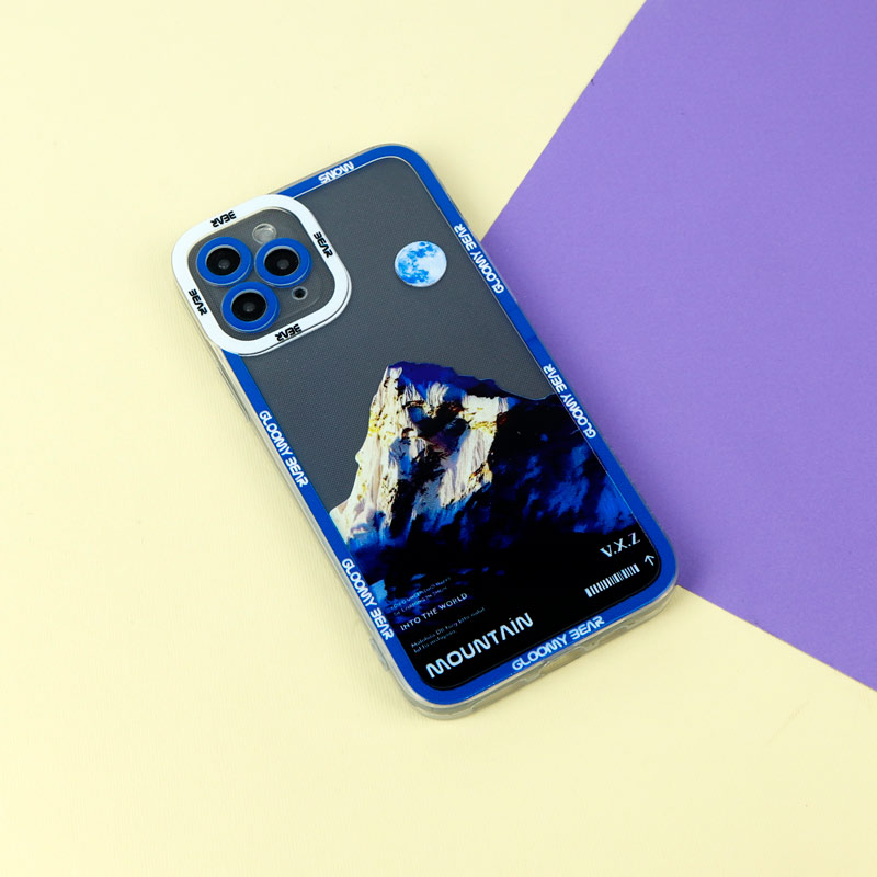 قاب ژله ای شفاف طرح کوهستان محافظ لنزدار iPhone 11 Pro