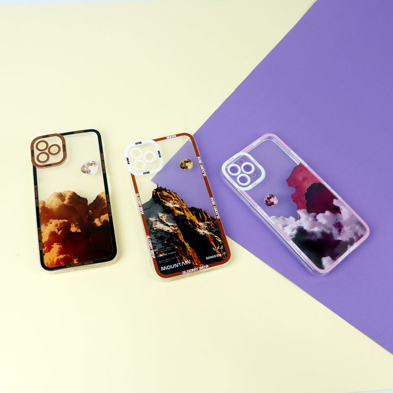 قاب ژله ای شفاف طرح کوهستان محافظ لنزدار iPhone 11 Pro Max