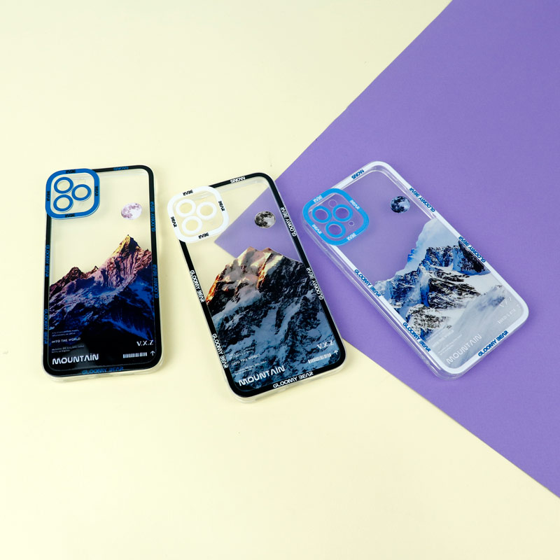 قاب ژله ای شفاف طرح کوهستان محافظ لنزدار iPhone 11 Pro Max