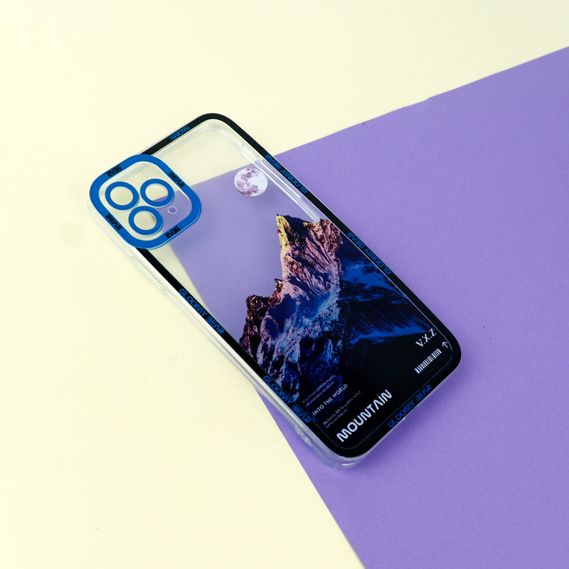 قاب ژله ای شفاف طرح کوهستان محافظ لنزدار iPhone 11 Pro Max