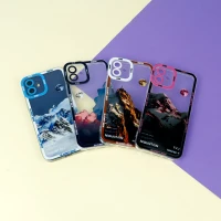 قاب ژله ای شفاف طرح کوهستان محافظ لنزدار iPhone 12