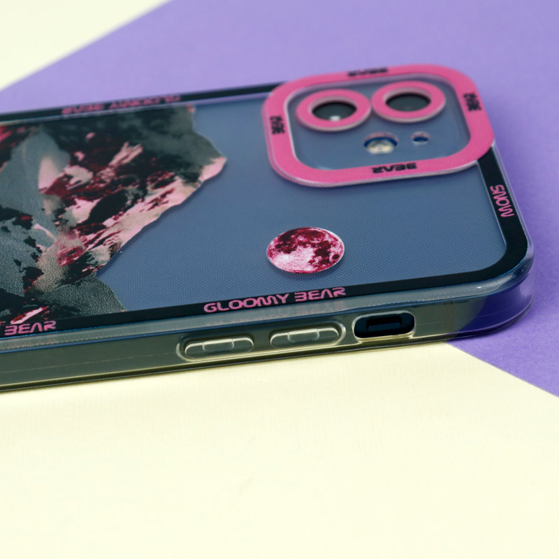 قاب ژله ای شفاف طرح کوهستان محافظ لنزدار iPhone 12
