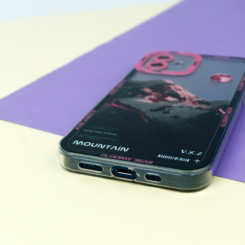 قاب ژله ای شفاف طرح کوهستان محافظ لنزدار iPhone 12