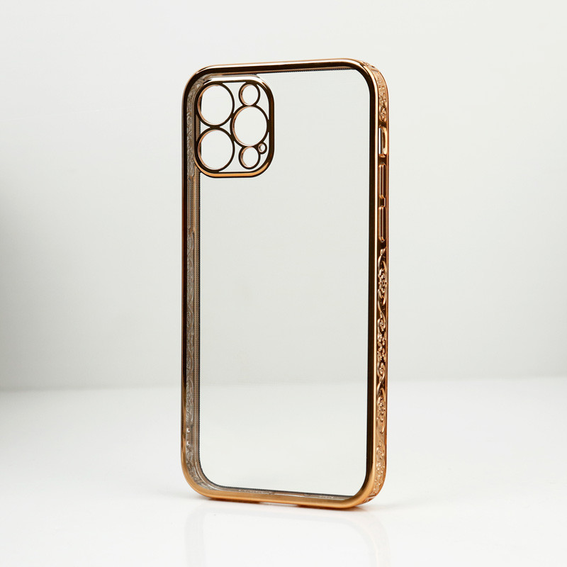 قاب شفاف دور طرحدار محافظ لنزدار iPhone 12 Pro
