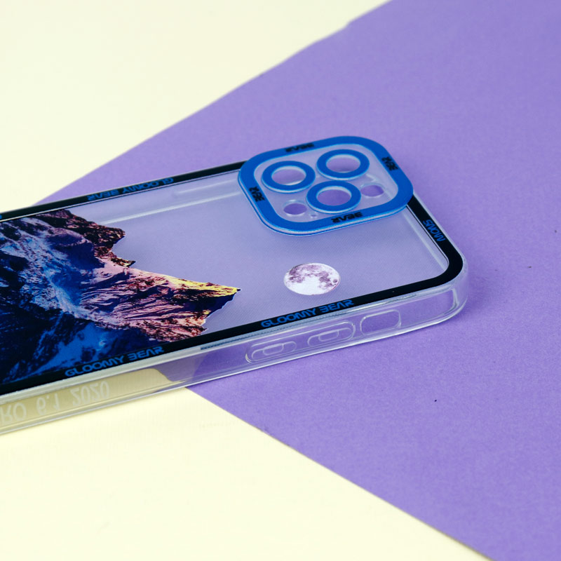 قاب ژله ای شفاف طرح کوهستان محافظ لنزدار iPhone 12 Pro