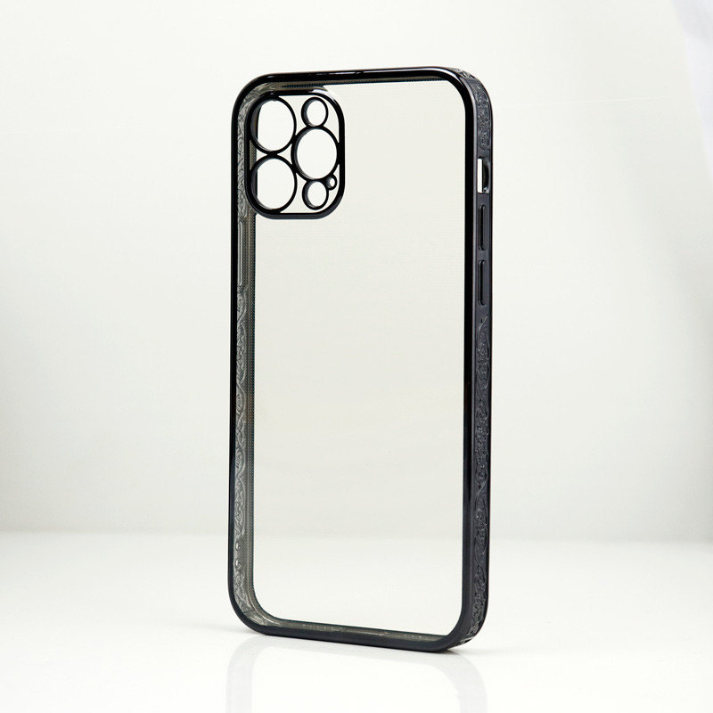 قاب شفاف دور طرحدار محافظ لنزدار iPhone 12 Pro