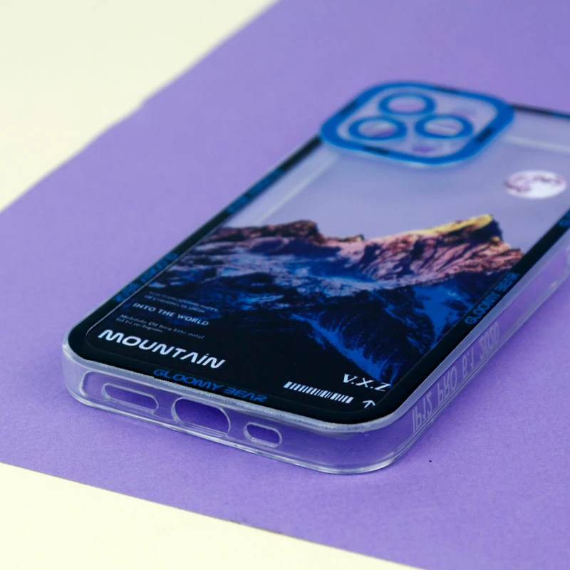قاب ژله ای شفاف طرح کوهستان محافظ لنزدار iPhone 12 Pro
