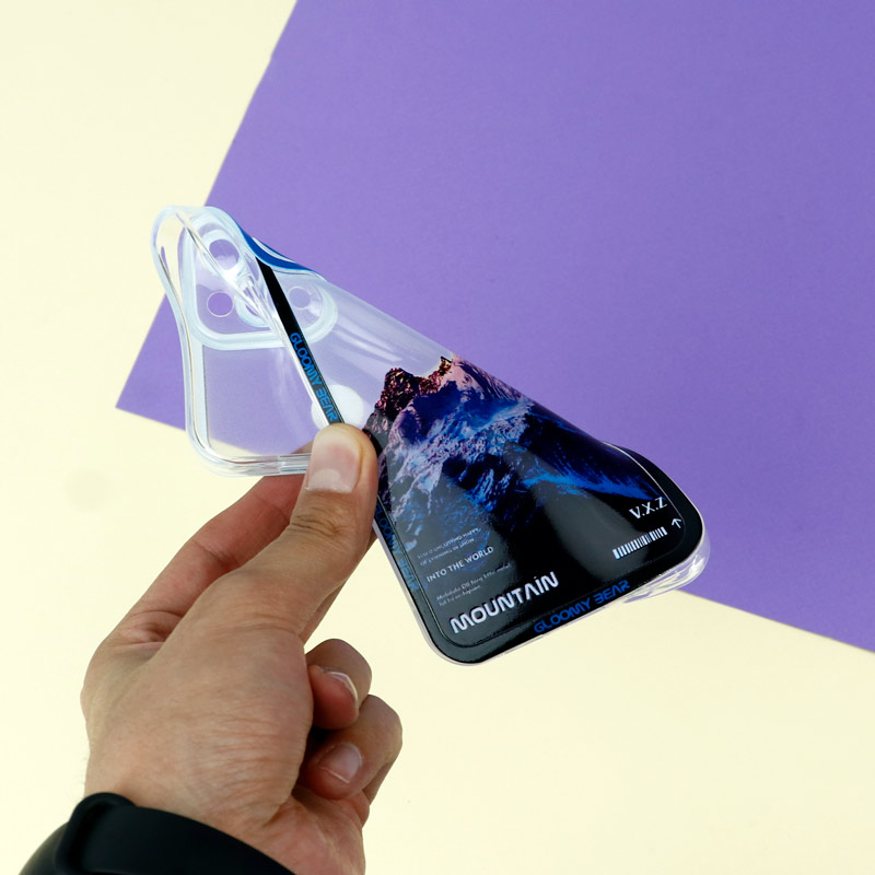 قاب ژله ای شفاف طرح کوهستان محافظ لنزدار iPhone 12 Pro