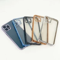 قاب شفاف دور طرحدار محافظ لنزدار iPhone 12 Pro Max