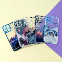 قاب ژله ای شفاف طرح کوهستان محافظ لنزدار iPhone 12 Pro Max