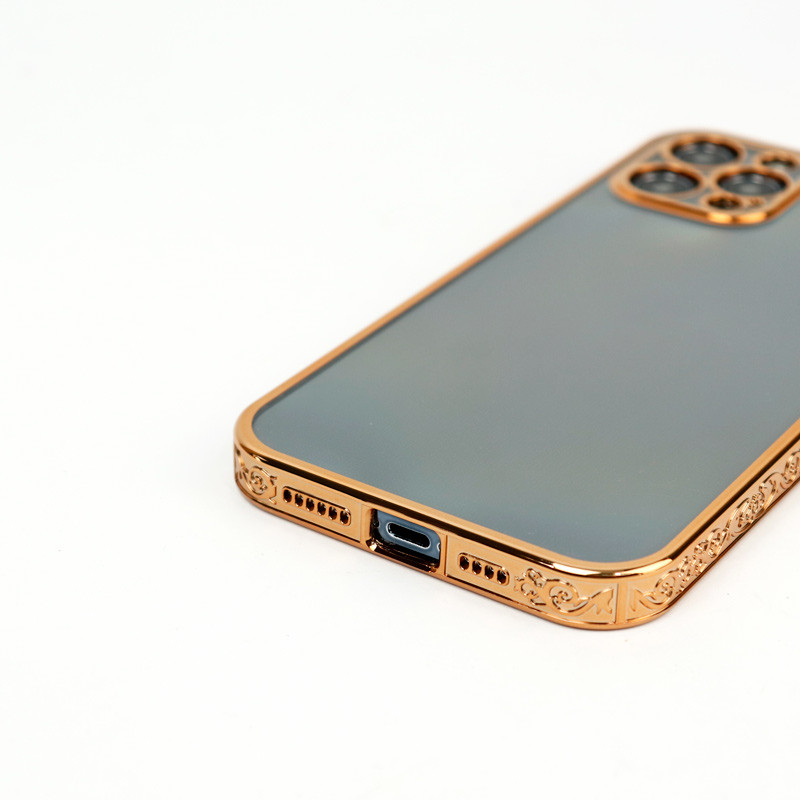 قاب شفاف دور طرحدار محافظ لنزدار iPhone 12 Pro Max