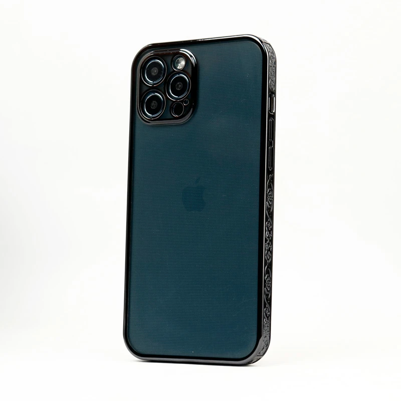 قاب شفاف دور طرحدار محافظ لنزدار iPhone 12 Pro Max