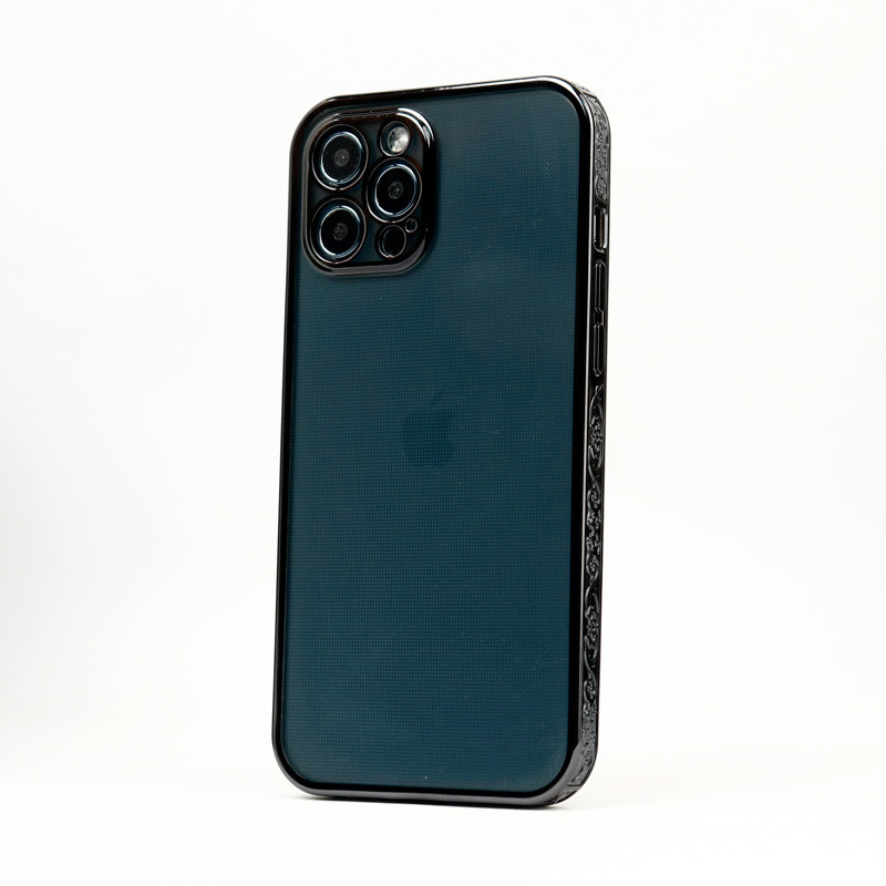 قاب شفاف دور طرحدار محافظ لنزدار iPhone 12 Pro Max