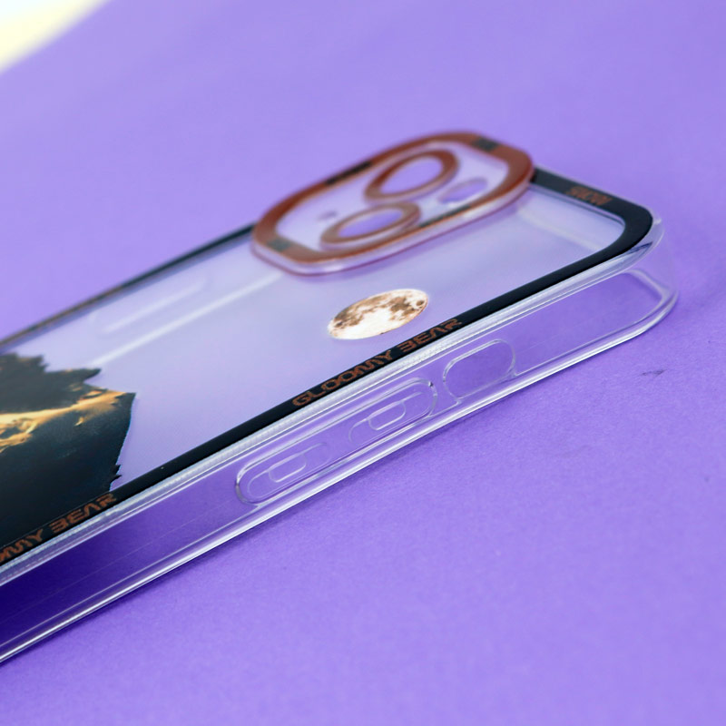 قاب ژله ای شفاف طرح کوهستان محافظ لنزدار iPhone 13