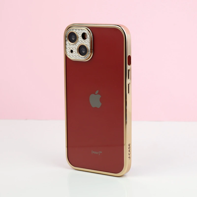 قاب پشت مات My Case نگین دار محافظ لنزدار iPhone 13