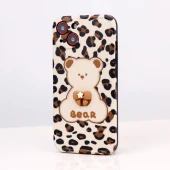 قاب طرحدار پلنگی Bear محافظ لنزدار iPhone 13