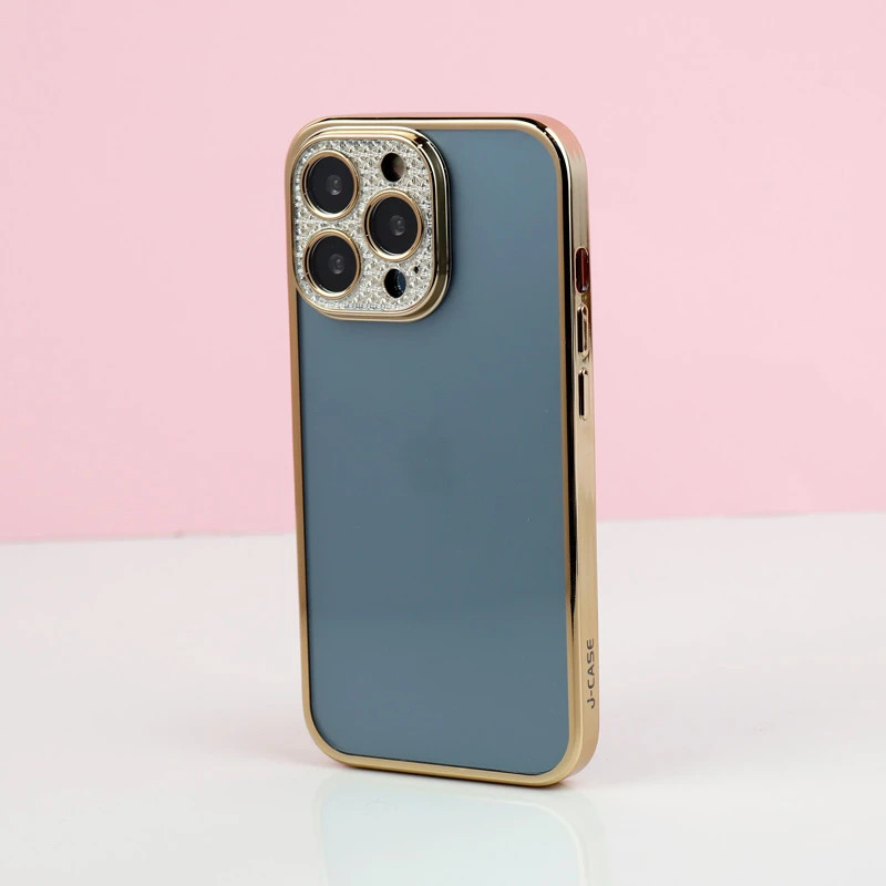 قاب پشت مات My Case نگین دار محافظ لنزدار iPhone 13 Pro