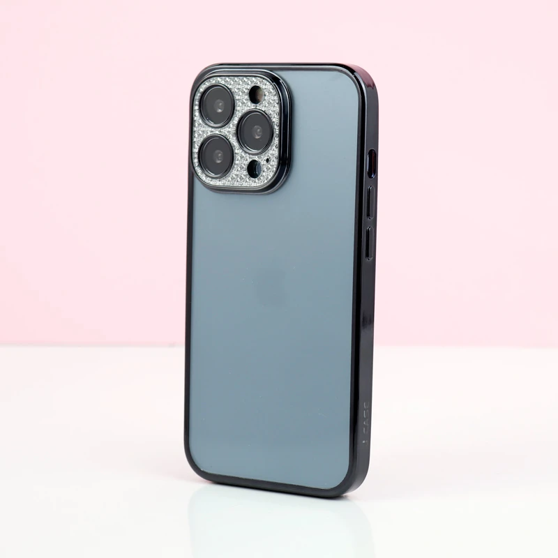 قاب پشت مات My Case نگین دار محافظ لنزدار iPhone 13 Pro