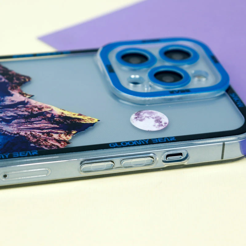 قاب ژله ای شفاف طرح کوهستان محافظ لنزدار iPhone 13 Pro