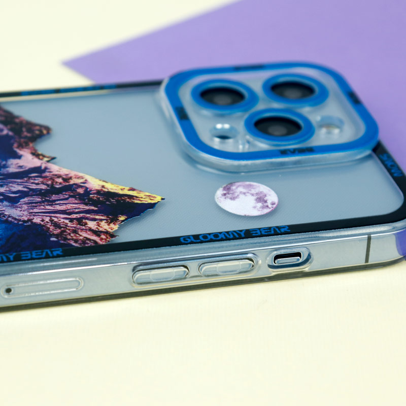 قاب ژله ای شفاف طرح کوهستان محافظ لنزدار iPhone 13 Pro