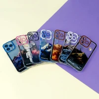 قاب ژله ای شفاف طرح کوهستان محافظ لنزدار iPhone 13 Pro