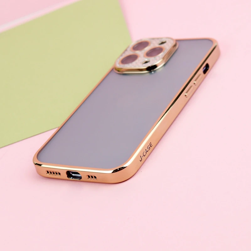 قاب پشت مات My Case نگین دار محافظ لنزدار iPhone 13 Pro