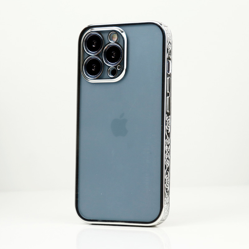 قاب شفاف دور طرحدار محافظ لنزدار iPhone 13 Pro
