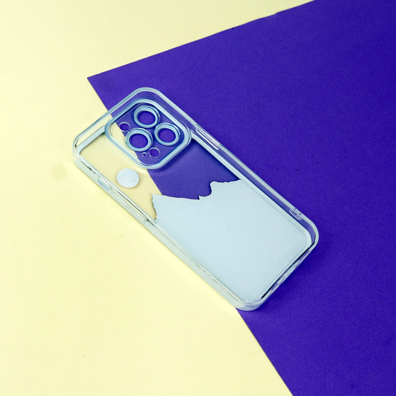 قاب ژله ای شفاف طرح کوهستان محافظ لنزدار iPhone 13 Pro