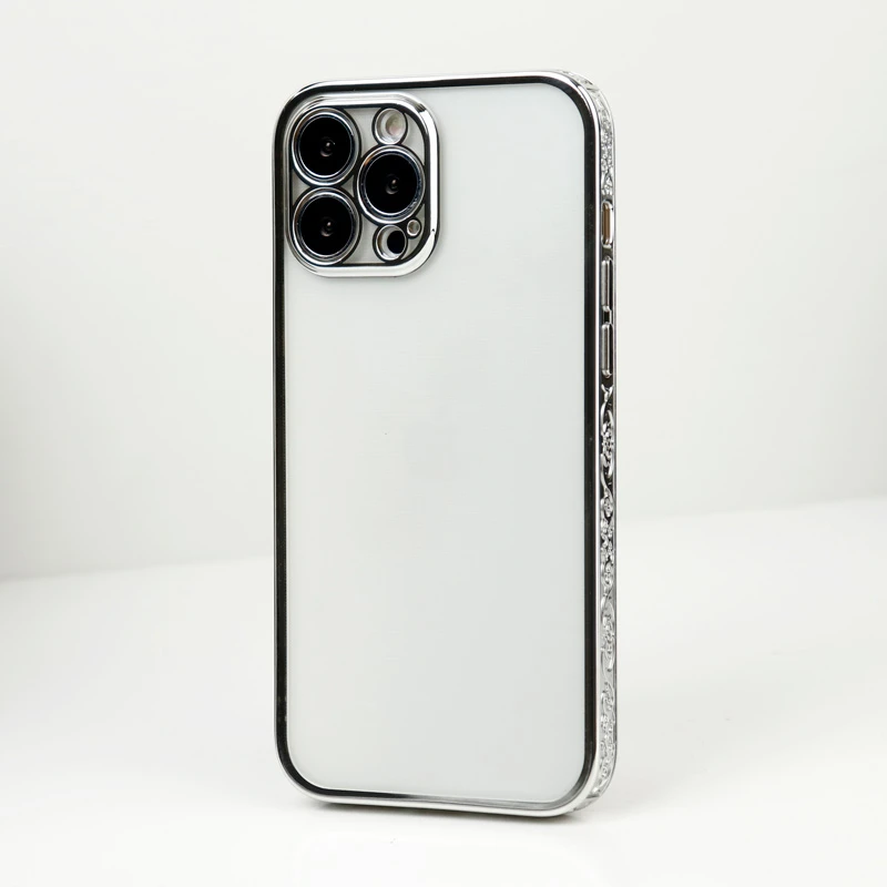 قاب شفاف دور طرحدار محافظ لنزدار iPhone 13 Pro Max