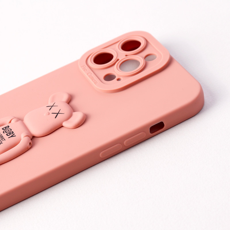 قاب سیلیکونی Bearbrick محافظ لنزدار iPhone 13 Pro Max