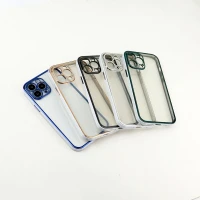 قاب پشت شفاف دور رنگی محافظ لنزدار iPhone 13 Pro Max