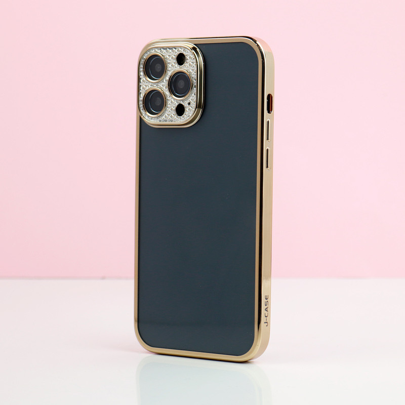 قاب پشت مات My Case نگین دار محافظ لنزدار iPhone 13 Pro Max