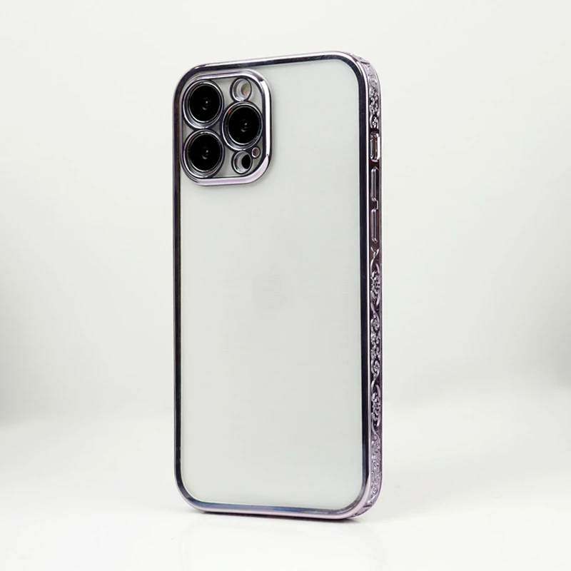 قاب شفاف دور طرحدار محافظ لنزدار iPhone 13 Pro Max