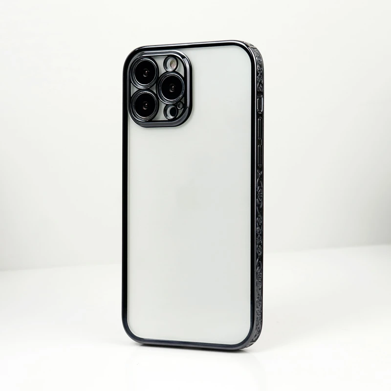 قاب شفاف دور طرحدار محافظ لنزدار iPhone 13 Pro Max
