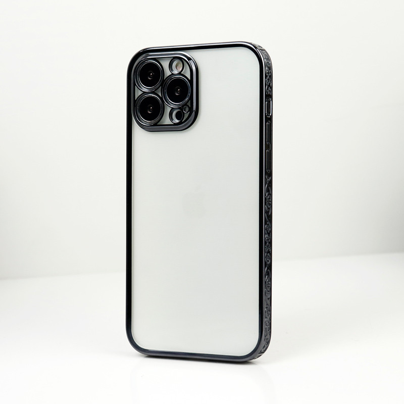قاب شفاف دور طرحدار محافظ لنزدار iPhone 13 Pro Max