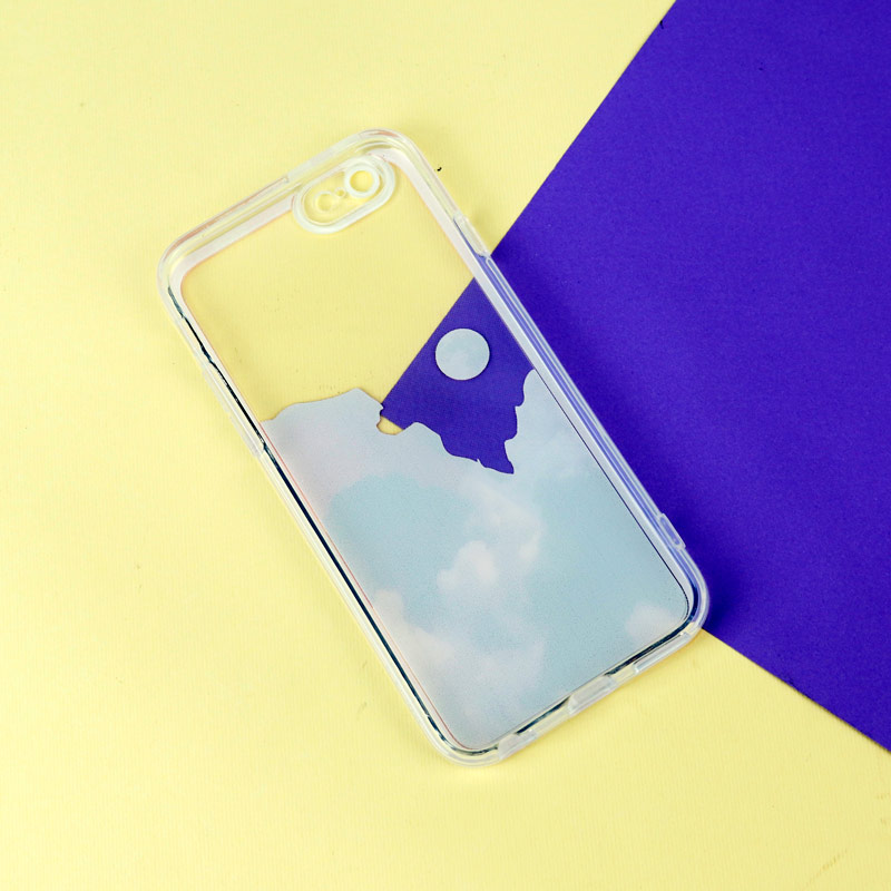 قاب ژله ای شفاف طرح کوهستان محافظ لنزدار iPhone 6s