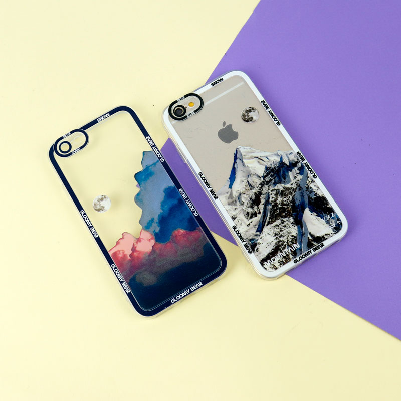 قاب ژله ای شفاف طرح کوهستان محافظ لنزدار iPhone 6s