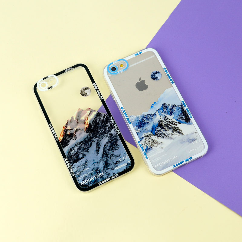قاب ژله ای شفاف طرح کوهستان محافظ لنزدار iPhone 6s