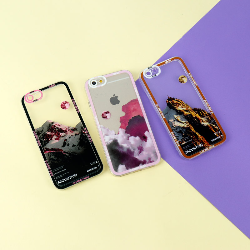 قاب ژله ای شفاف طرح کوهستان محافظ لنزدار iPhone 6s