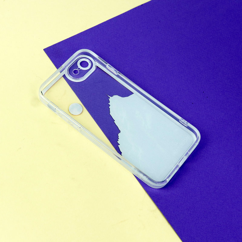 قاب ژله ای شفاف طرح کوهستان محافظ لنزدار iPhone 7 / 8