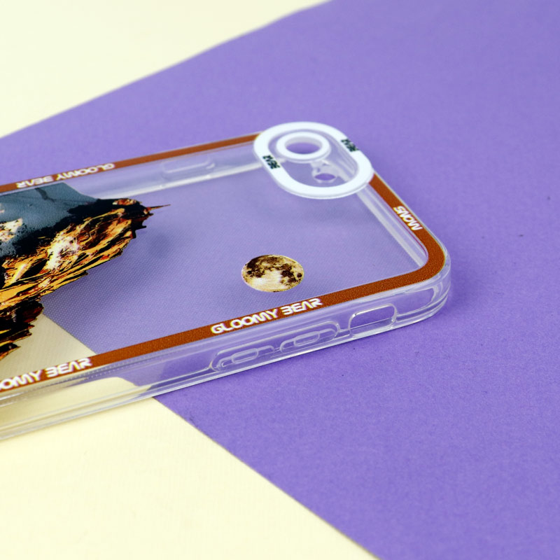 قاب ژله ای شفاف طرح کوهستان محافظ لنزدار iPhone 7 / 8
