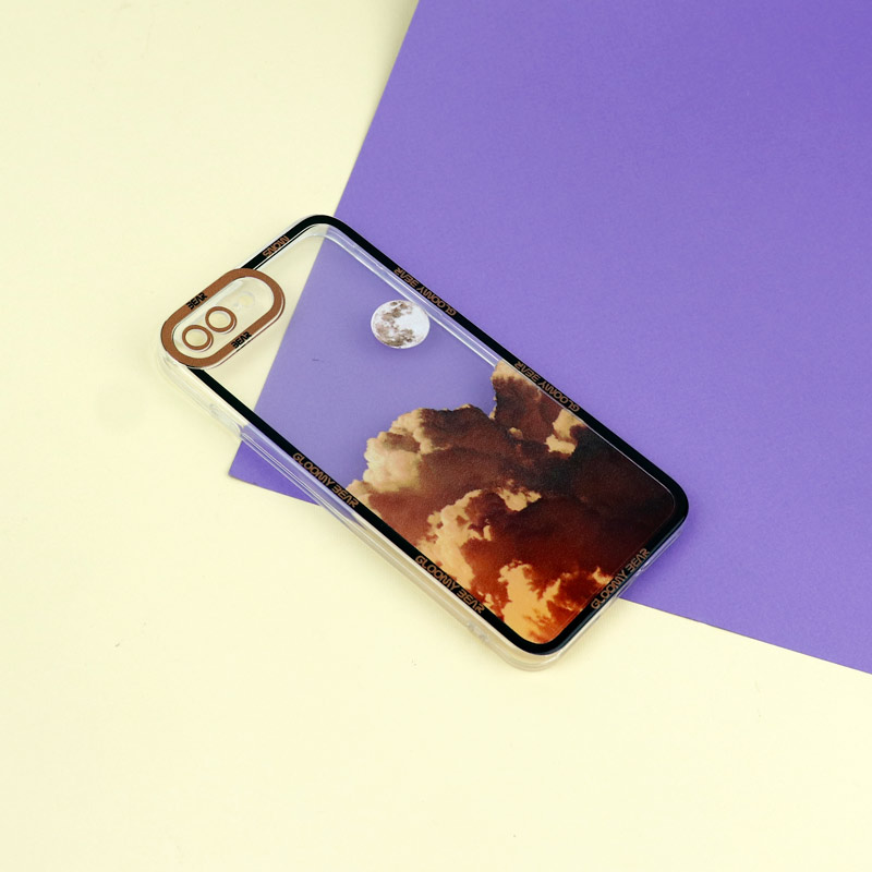 قاب ژله ای شفاف طرح کوهستان محافظ لنزدار iPhone 7 Plus / 8 Plus