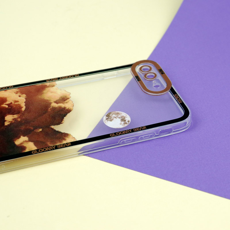 قاب ژله ای شفاف طرح کوهستان محافظ لنزدار iPhone 7 Plus / 8 Plus