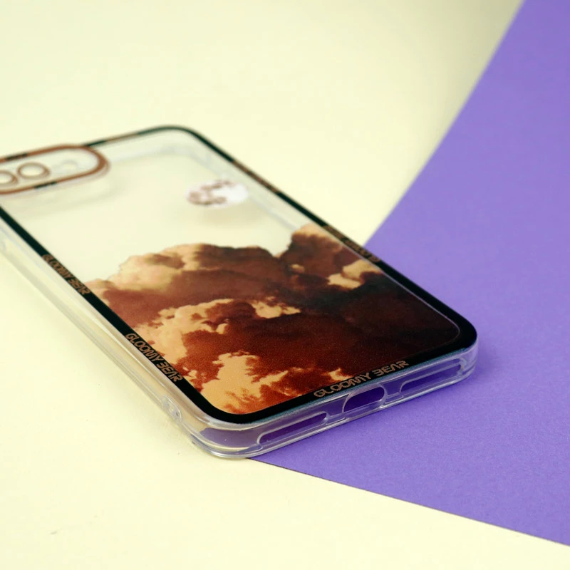قاب ژله ای شفاف طرح کوهستان محافظ لنزدار iPhone 7 Plus / 8 Plus