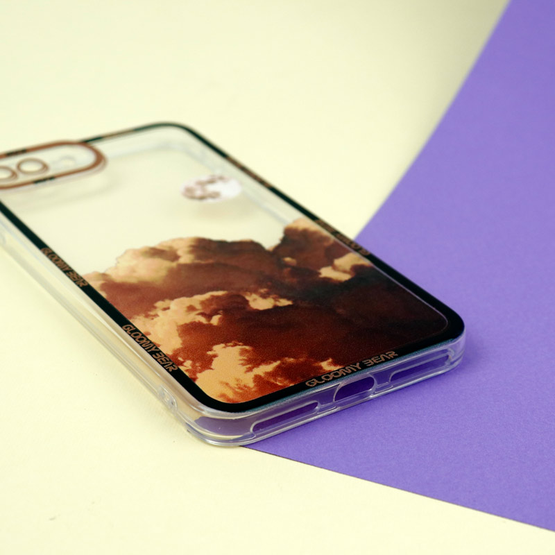 قاب ژله ای شفاف طرح کوهستان محافظ لنزدار iPhone 7 Plus / 8 Plus