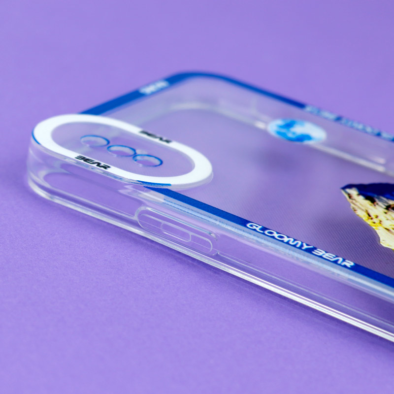 قاب ژله ای شفاف طرح کوهستان محافظ لنزدار iPhone X