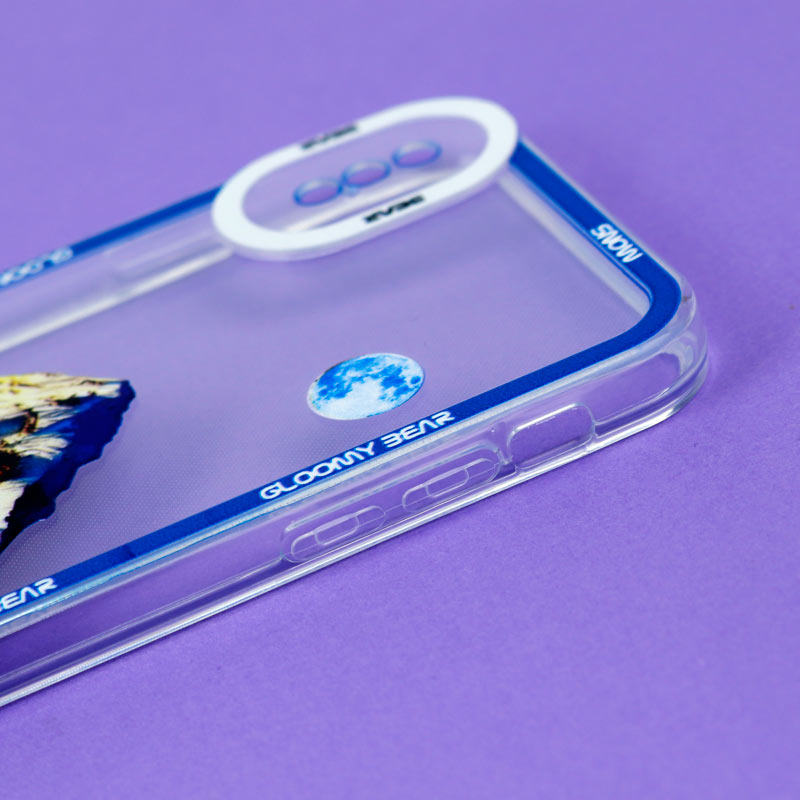 قاب ژله ای شفاف طرح کوهستان محافظ لنزدار iPhone X